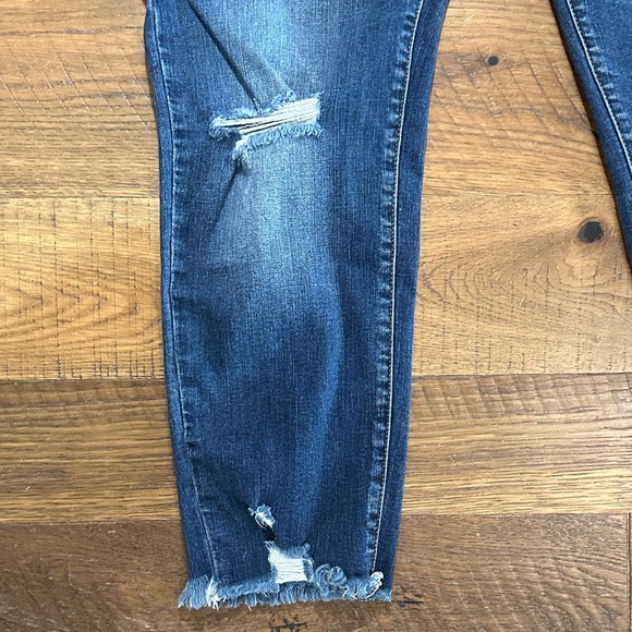 KanCan Dark Blue Distressed Ankle Jeans - Picture 4 of 6